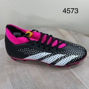 adidas Predator Accuracy.4 S FxG Cleats Mens Sz 9.5 Black White Hot Pink GW4600